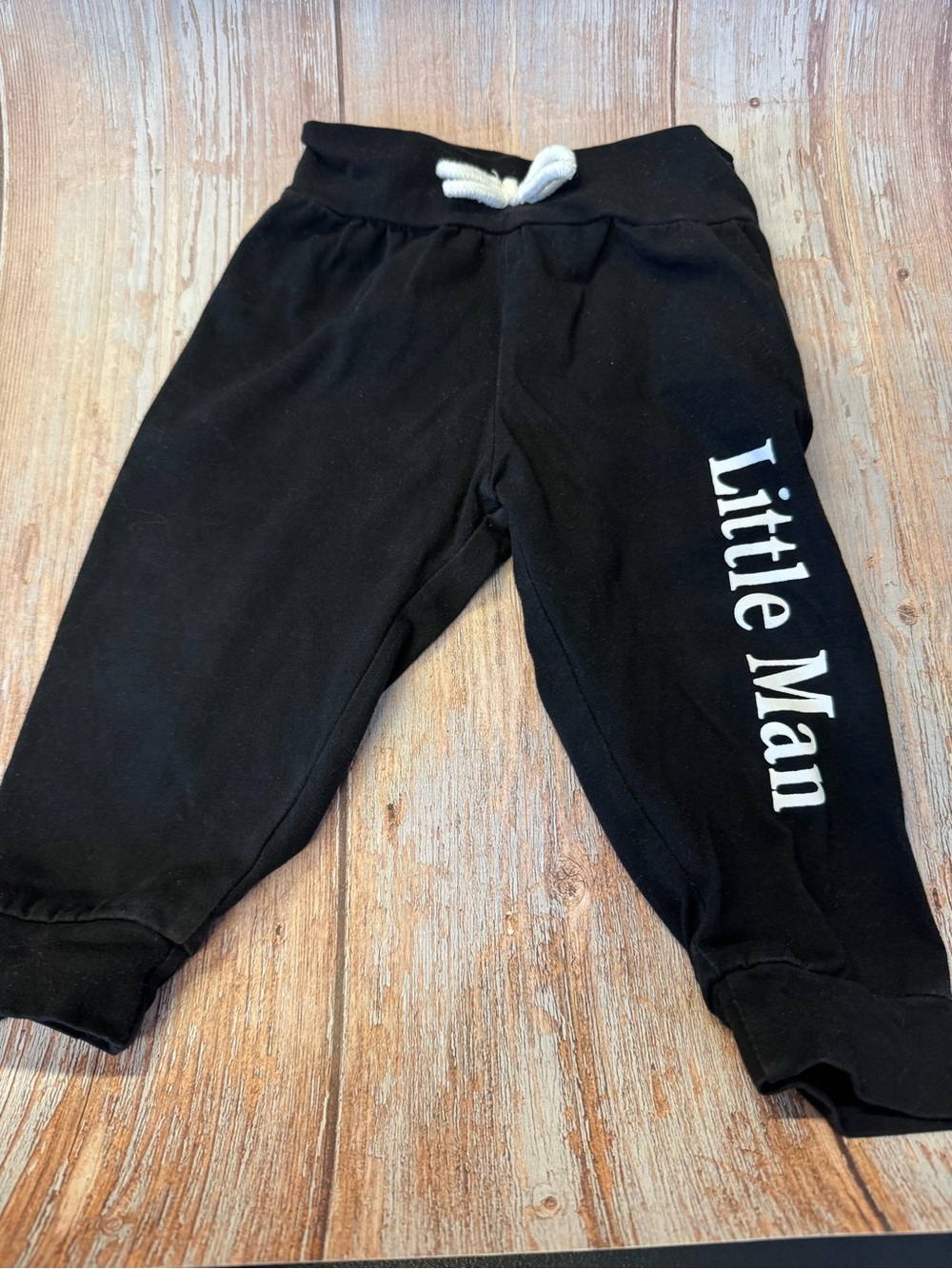 Preowned Little Man Black Pants Size 6-9 Months Item #PHK7665